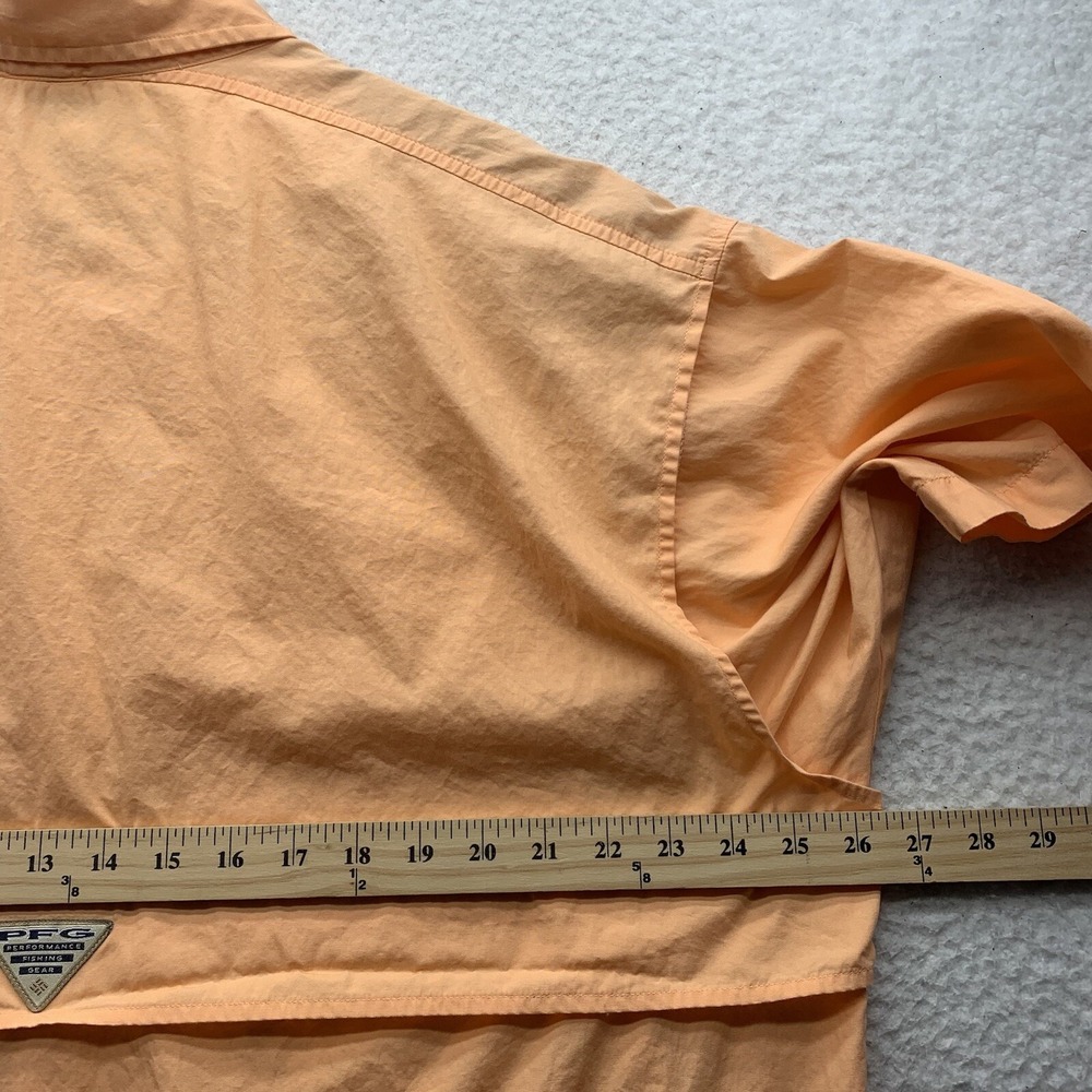 Columbia PFG Bonehead Shirt Mens Large Orange Fishing Outdoor Vented Dad FM7130 - Picture 7 of 10